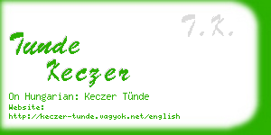 tunde keczer business card